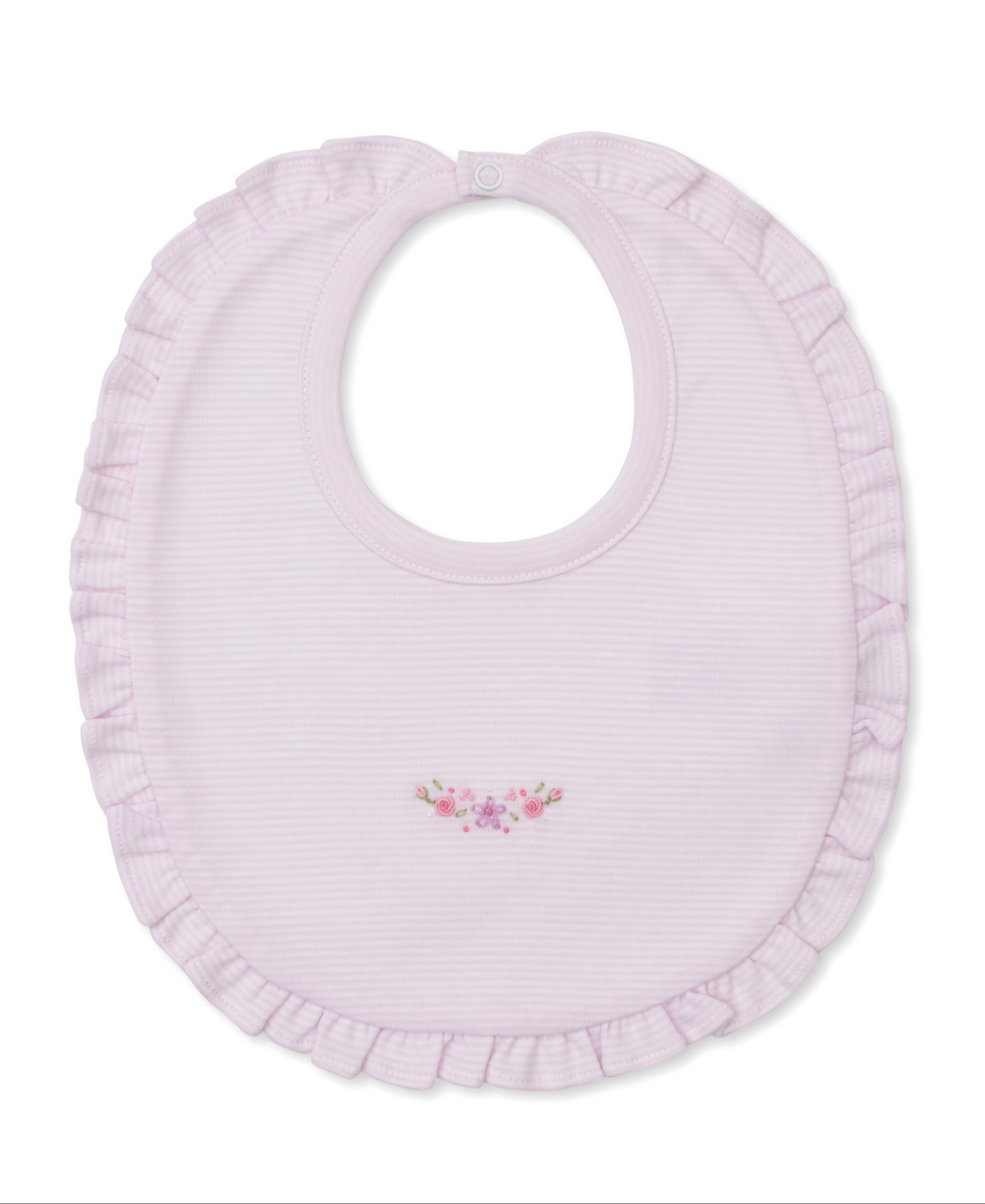 Kissy Kissy - Hand Embroidered Flowers - Blanket or Bib