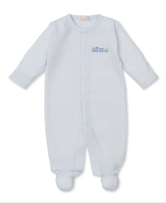 Kissy Kissy - Hand Embroidered Train - Footie