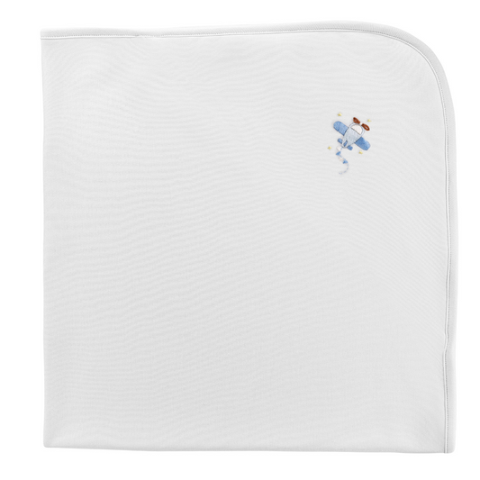 Baby Club Chic - Embroidered Airplane - Blanket