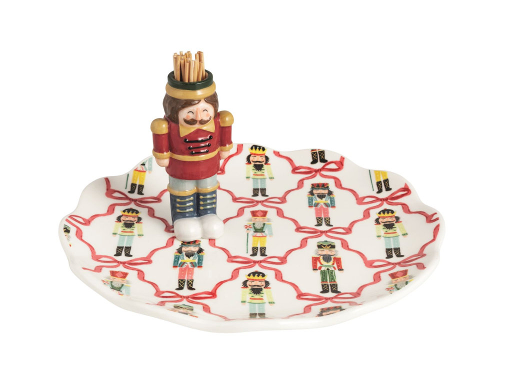 Nutcracker Toothpick Plate Set