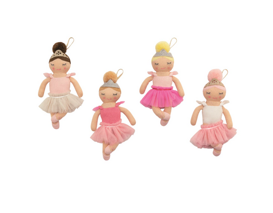 Knit Ballerina Ornaments
