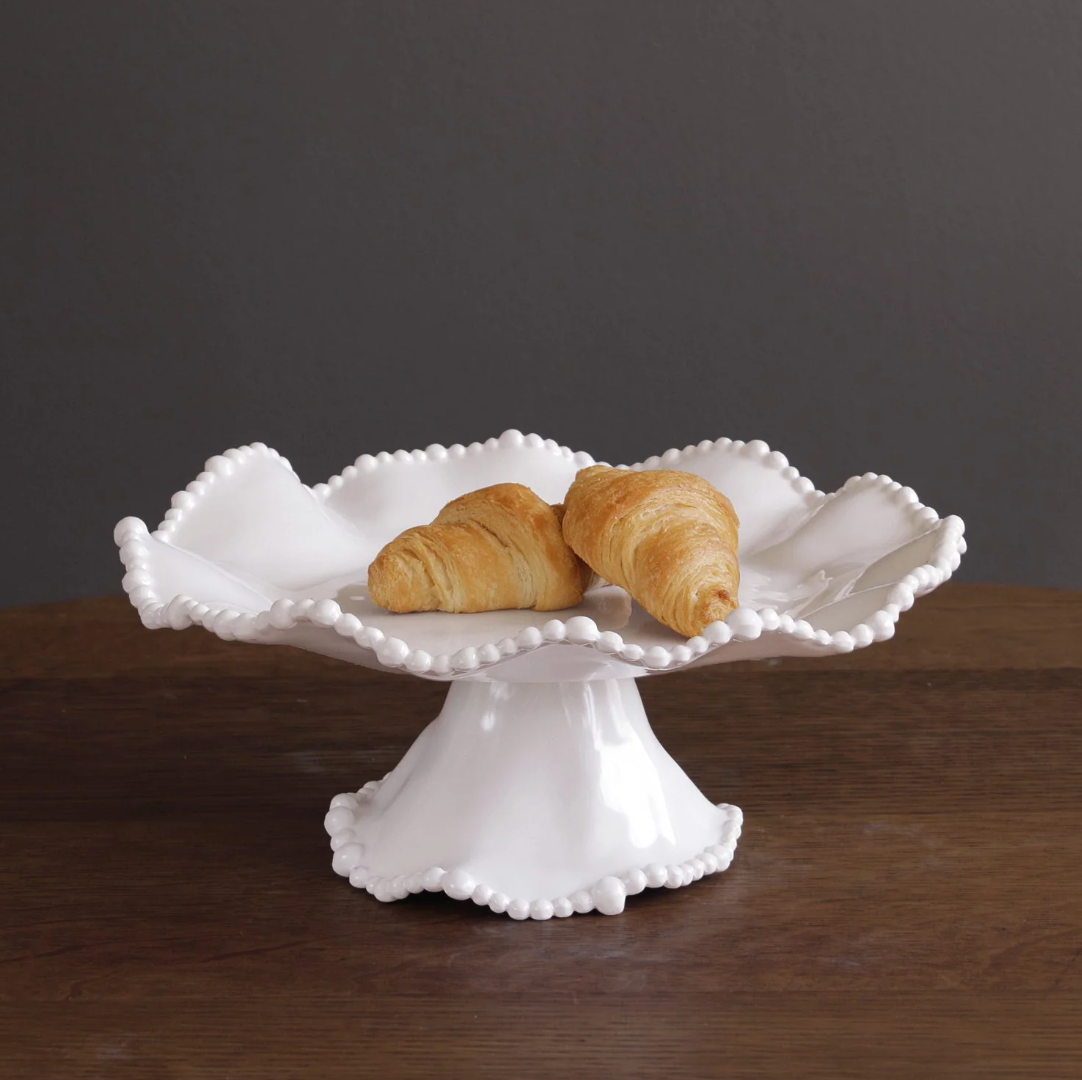 Beatriz Ball Small White Melamine Cake Plate