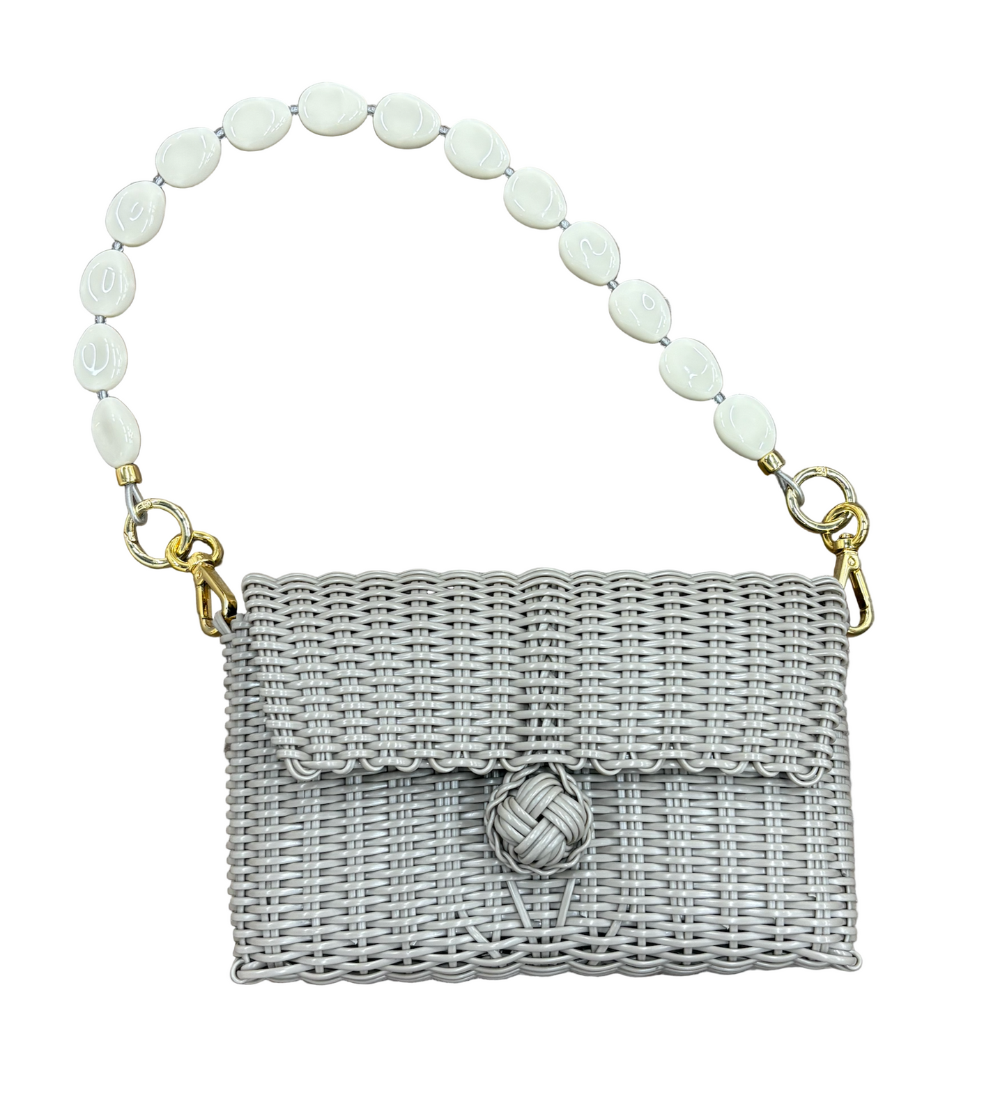 Lilley Line - Handmade Woven Clutch with Gemstone Strap - Multiple Colors