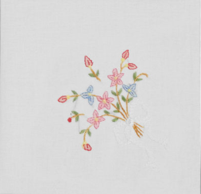 Floral Embroidered Handkerchief
