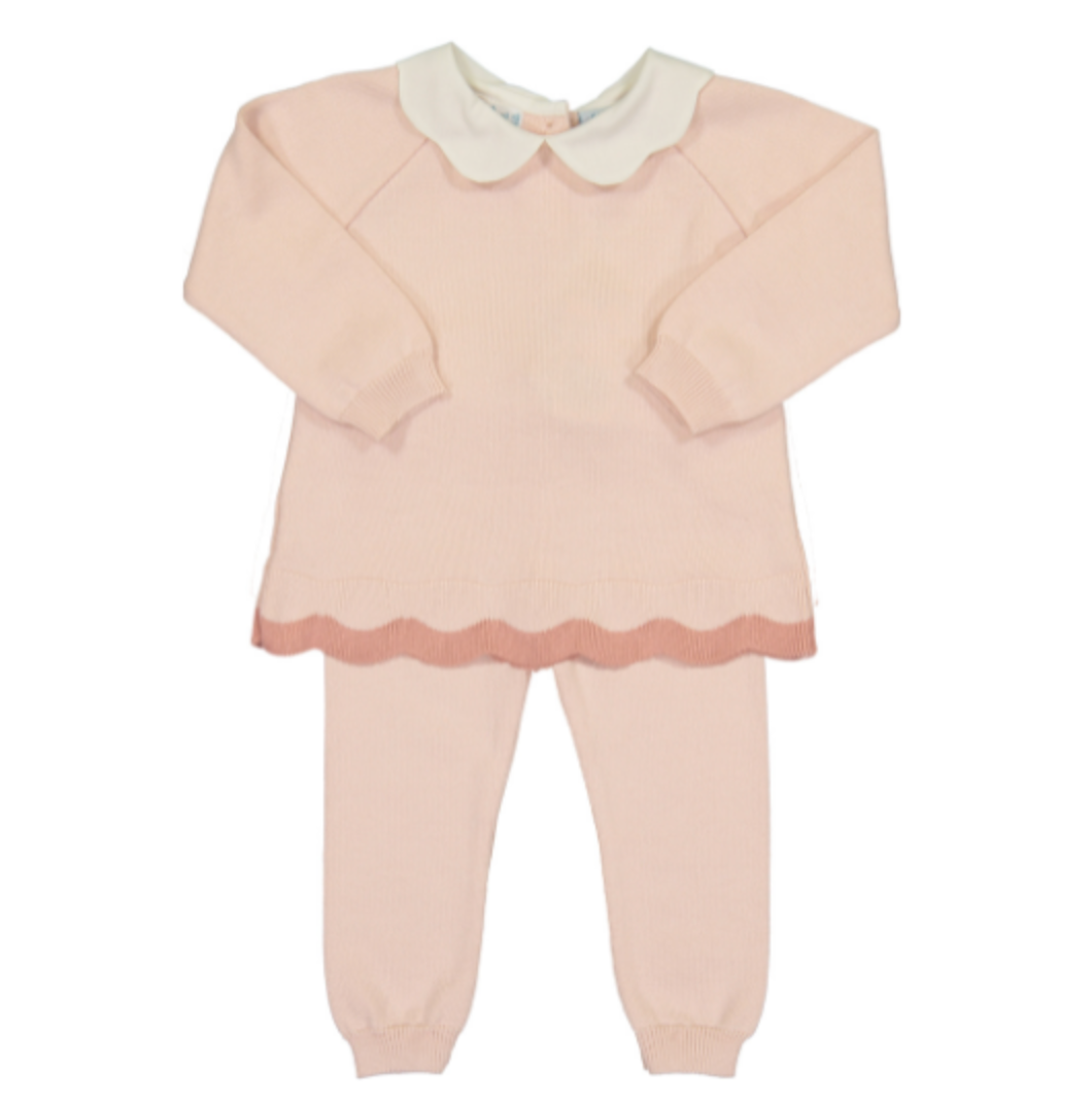 Feltman Brothers - Scalloped Knit Set - Blush