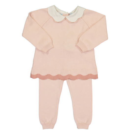 Feltman Brothers - Scalloped Knit Set - Blush