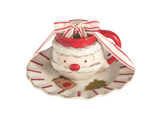 Cookie Plate and Santa Mug Set