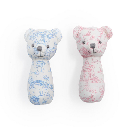 Toile Rattle - Pink or Blue
