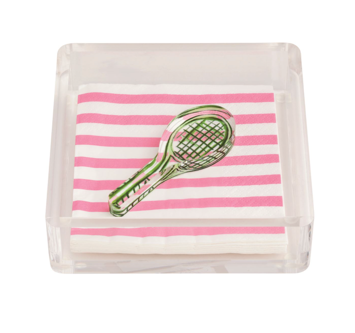 Acrylic Napkin Holder - Tennis