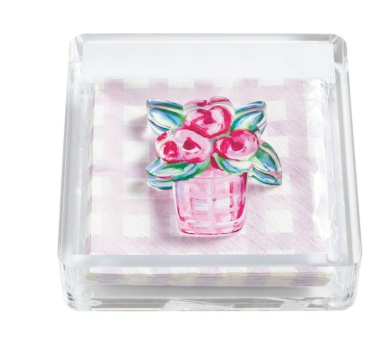 Acrylic Napkin Holder - Flower