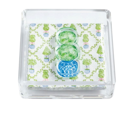 Acrylic Napkin Holder - Topiary