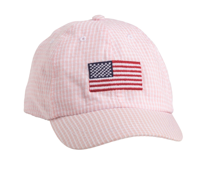 Pink American Flag Embroidered Hat
