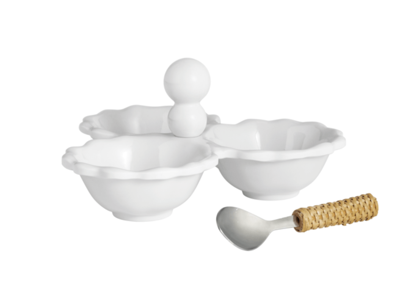 Ruffle Triple Tray Set