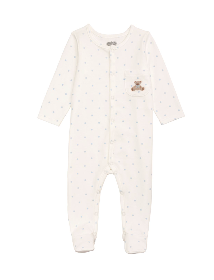 Teddy Bear Dot Footie