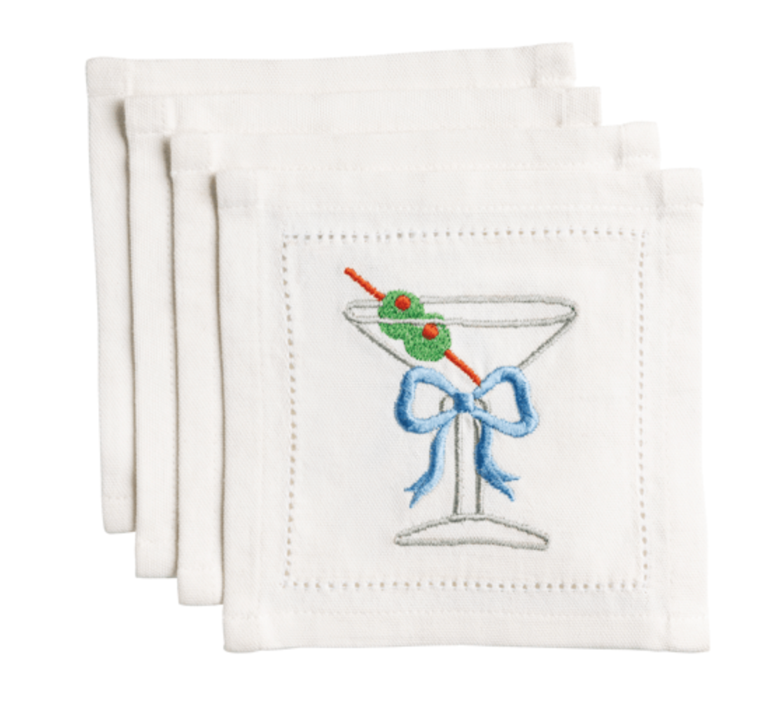 Cloth Cocktail Napkins - Set of 4 - Three Styles
