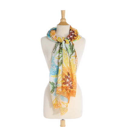 Abstract Floral Scarf - 3 Colorways