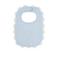 Seersucker Scallop Bib - Blue or Pink