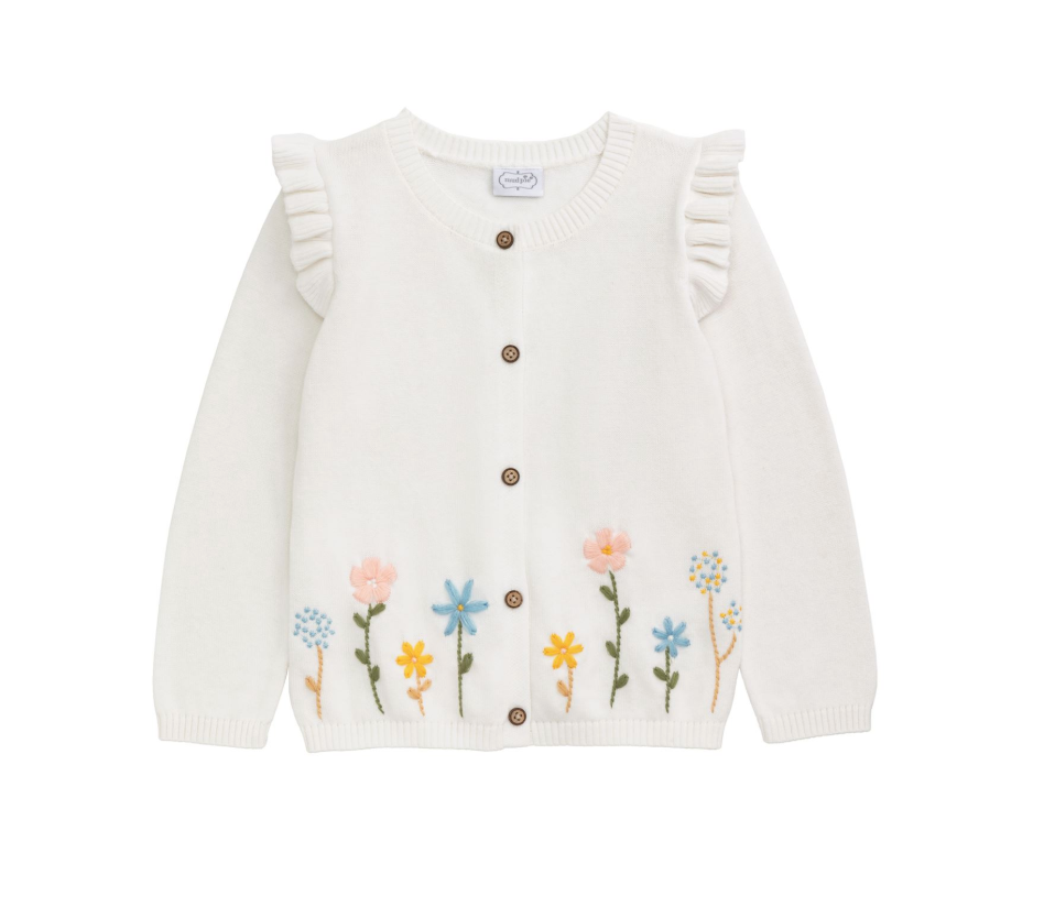 Ivory Floral Cardigan