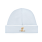 Baby Club Chic - Embroidered Dog on Blue Collection - Bib, Hat, Outfit, Blanket