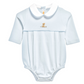 Baby Club Chic - Embroidered Dog on Blue Collection - Bib, Hat, Outfit, Blanket
