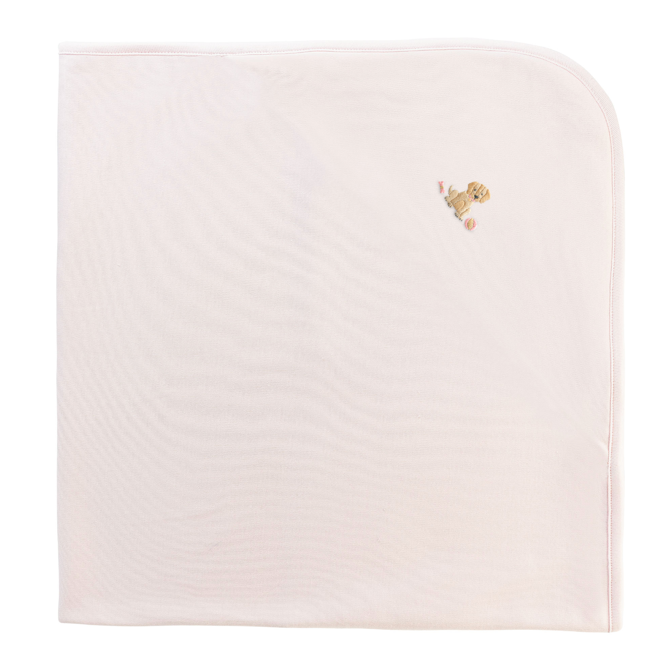 Baby Club Chic - Embroidered Dog on Pink Collection - Bib, Hat, Outfit, Blanket