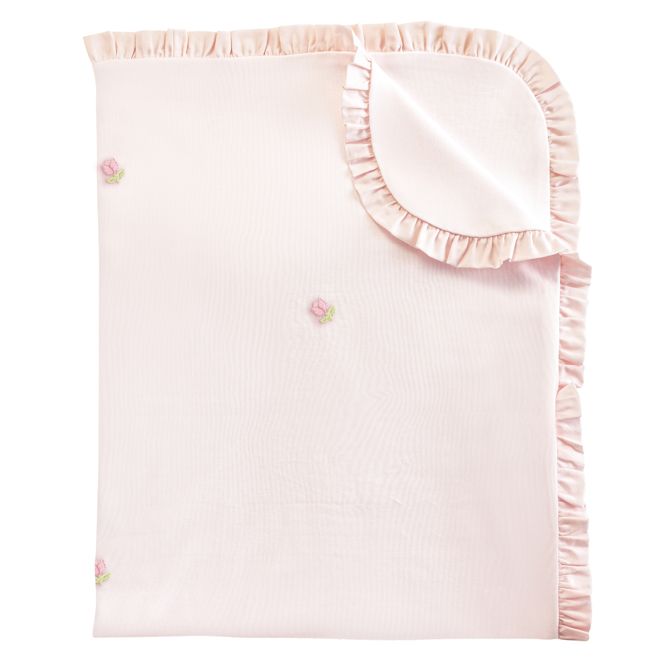 Baby Club Chic - Embroidered Tulip on Pink Collection - Bib, Outfit, Blanket