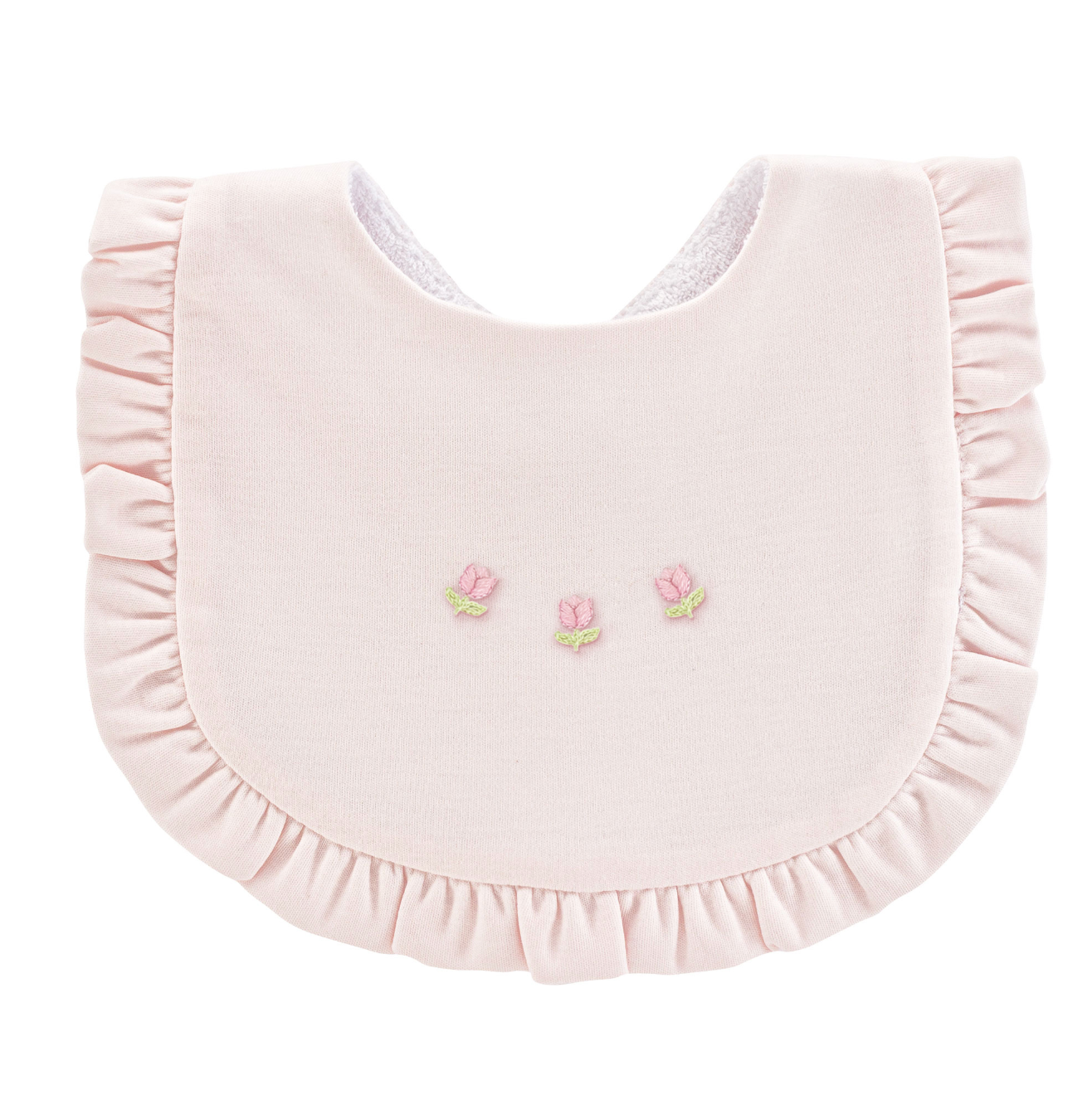 Baby Club Chic - Embroidered Tulip on Pink Collection - Bib, Outfit, Blanket