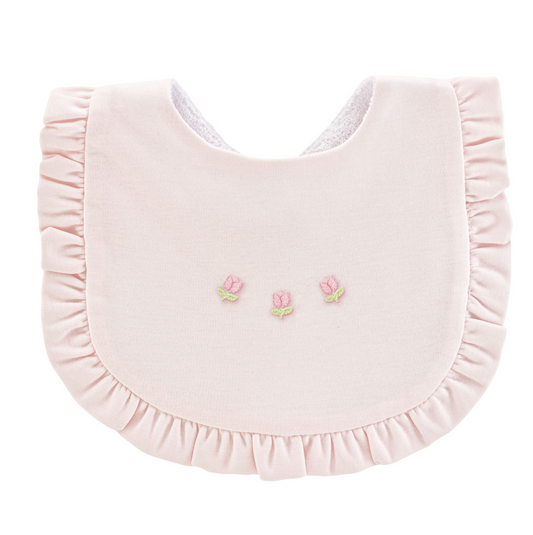 Baby Club Chic - Embroidered Tulip on Pink Collection - Bib, Outfit, Blanket
