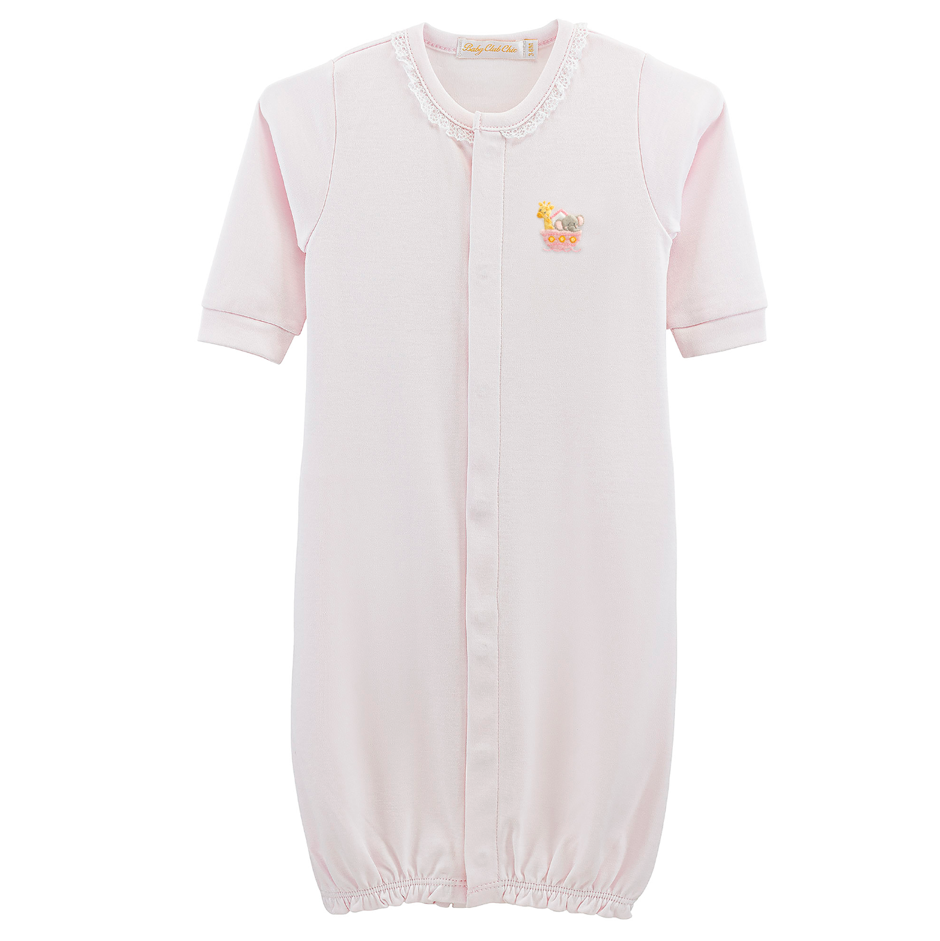 Baby Club Chic - Embroidered Noah's Ark on Pink Collection - Bib, Hat, Outfit, Blanket