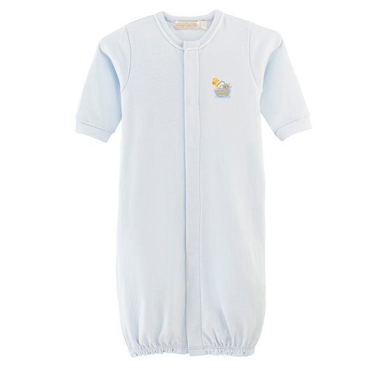 Baby Club Chic - Embroidered Noah's Ark on Blue Collection - Bib, Hat, Outfit, Blanket