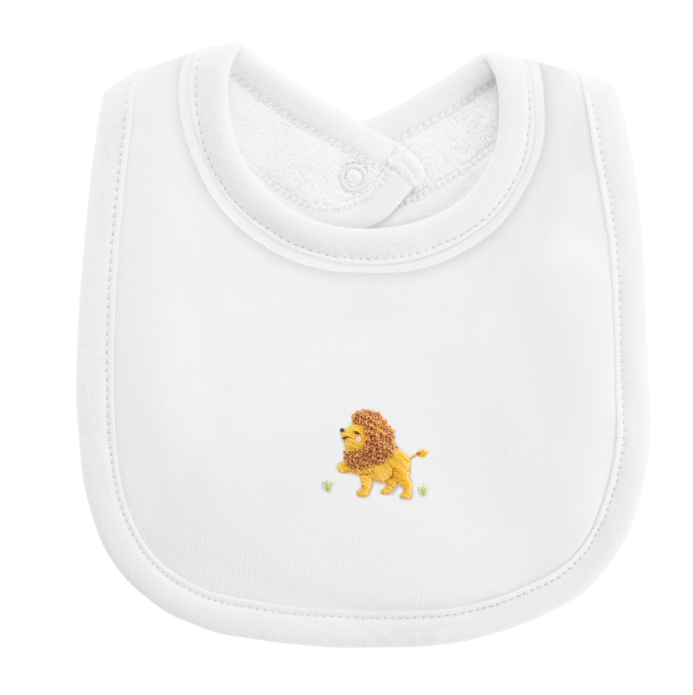 Baby Club Chic - Embroidered Safari on White Collection - Bib, Hat, Outfit, Blanket