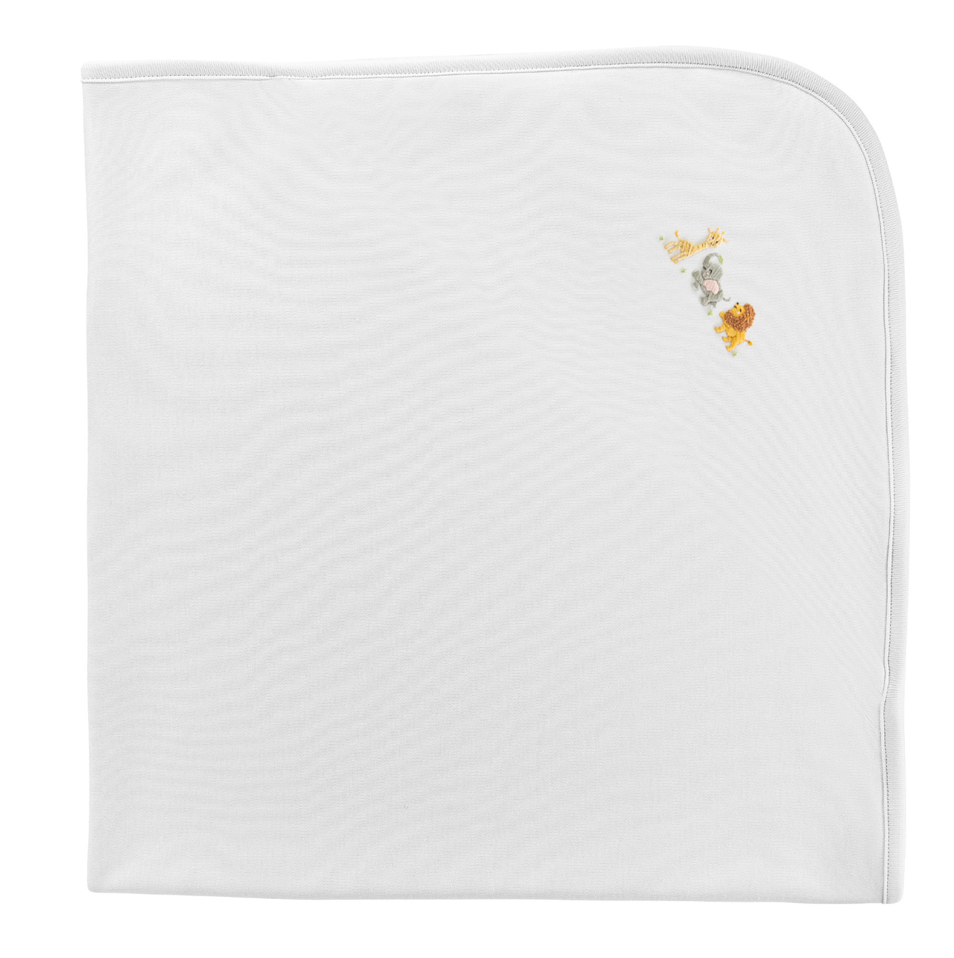 Baby Club Chic - Embroidered Safari on White Collection - Bib, Hat, Outfit, Blanket