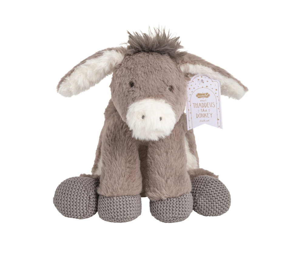 Donkey Plush with Knitted Feet