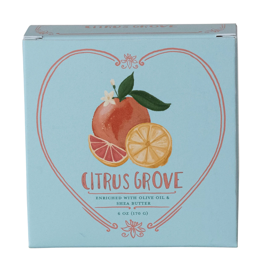 Citrus Grove Heart Bar Soap