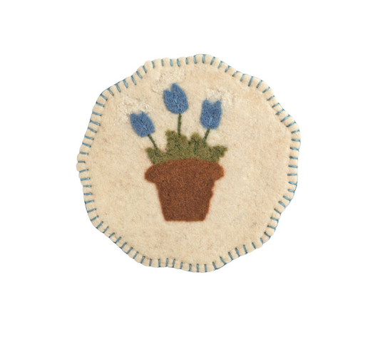 Wool Floral Trivet - 3 Styles
