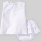 Petit Ami - White Seersucker - Shortall or Popover Top with Bloomers