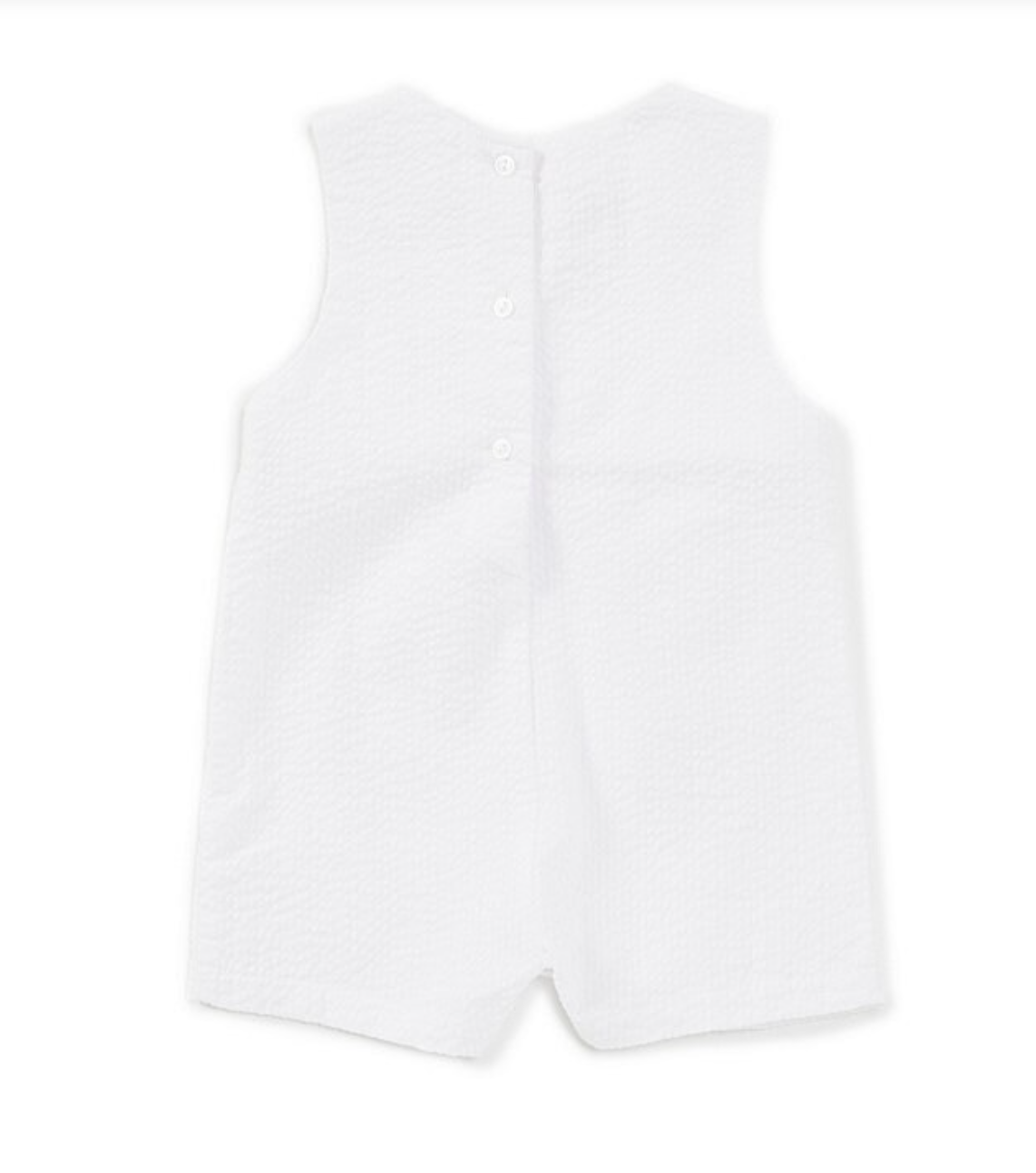 Petit Ami - White Seersucker - Shortall or Popover Top with Bloomers