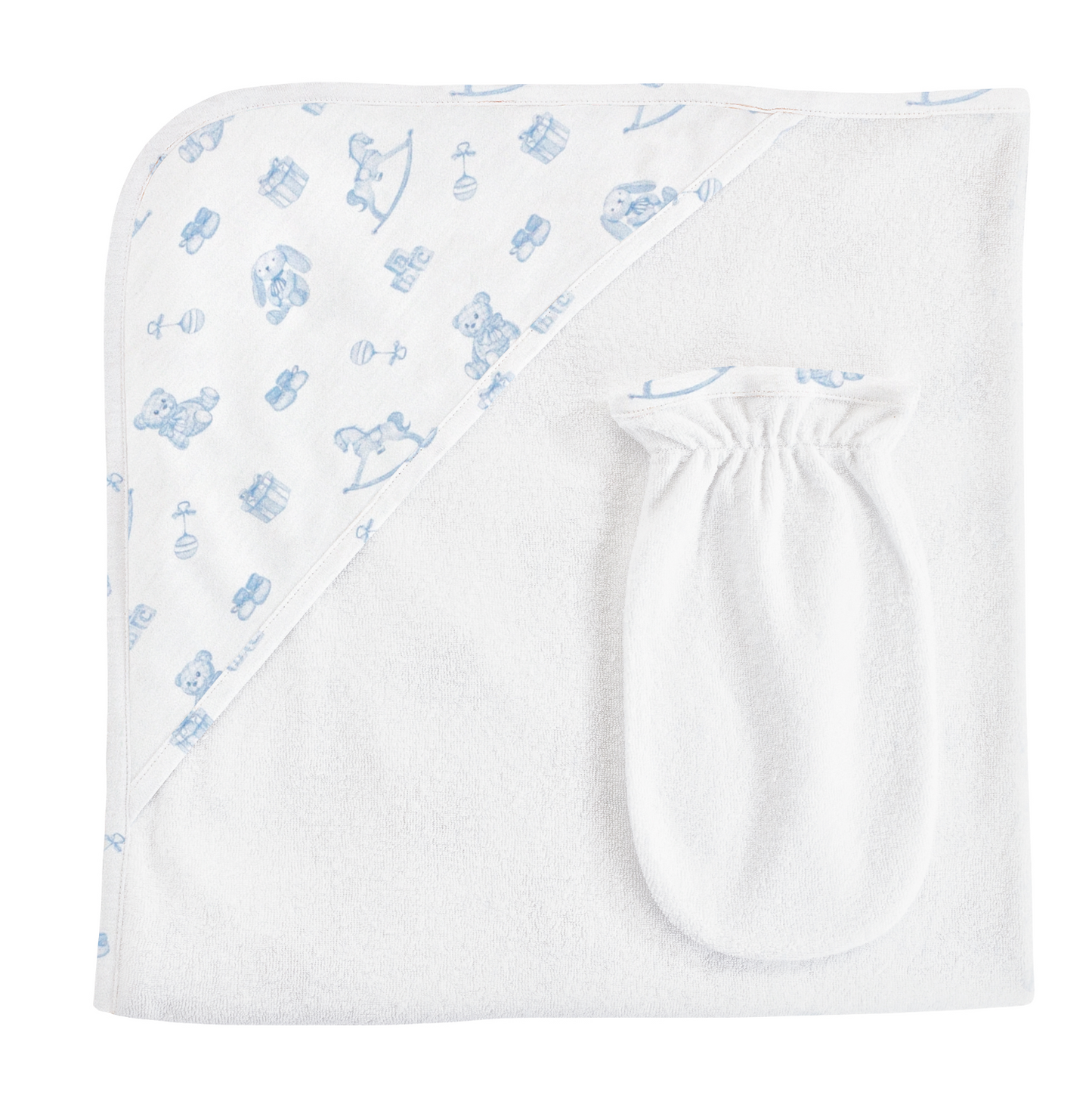 Baby Club Chic - Baby Toys - Hooded Towel with Mitt Set