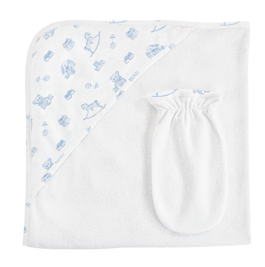 Baby Club Chic - Baby Toys - Hooded Towel with Mitt Set