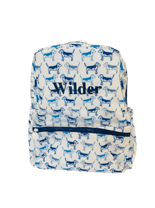 Children's Backpack - Blue Dogs