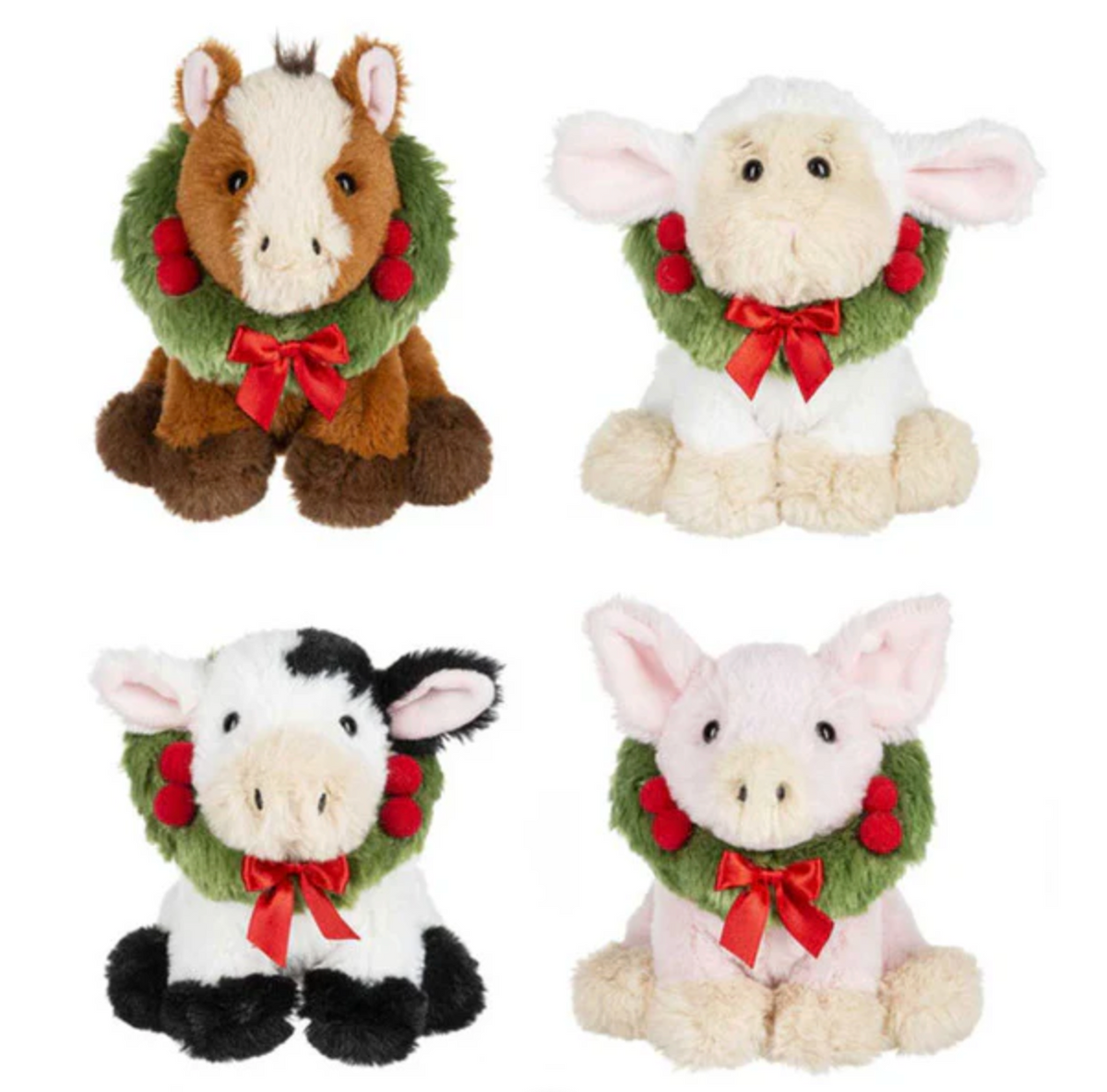 Plush Animals with Wreath - Multiple Styles