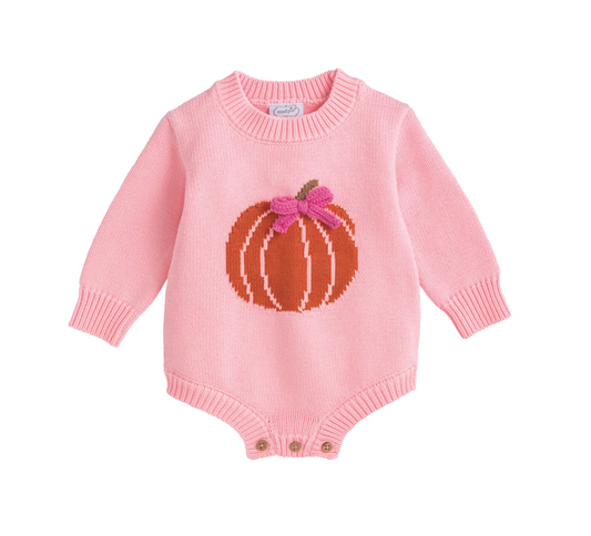 Pink Bow Pumpkin Sweater Bubble