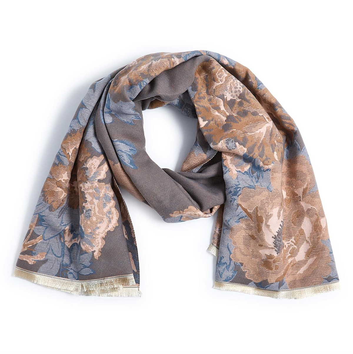 Brown Floral Scarf