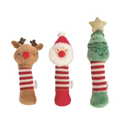 Christmas Rattles - Tree, Santa, or Reindeer