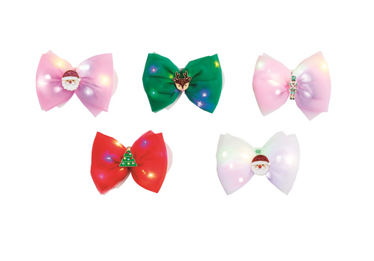 Christmas Light-Up Hairbows