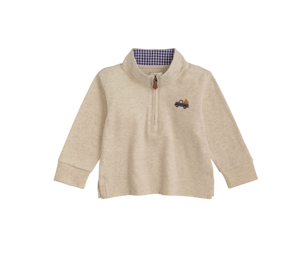 Pumpkin Truck Quarter Zip Sweater