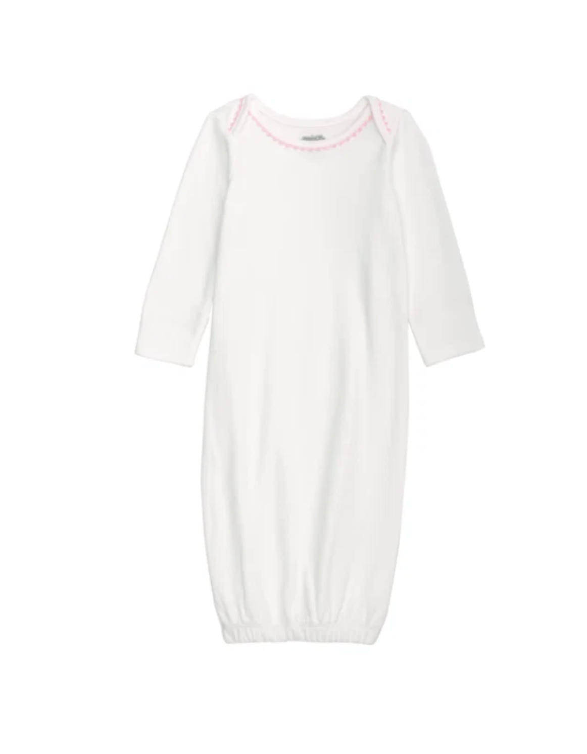 Crochet Trim Gown - Pink or Blue Trim