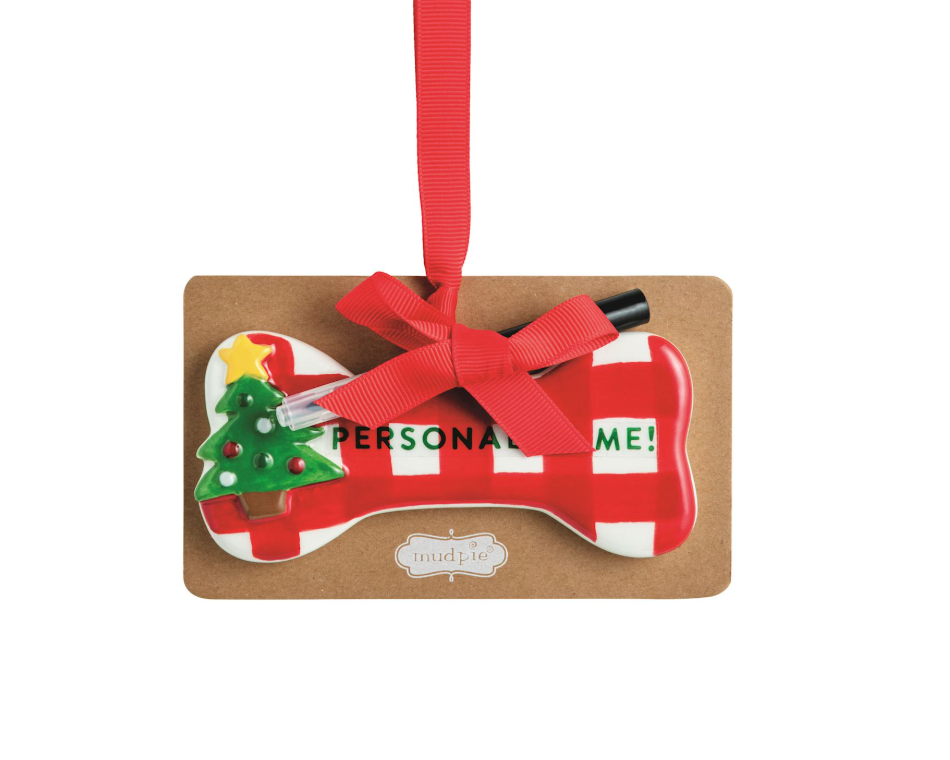 Dog Bone Ornament to Personalize