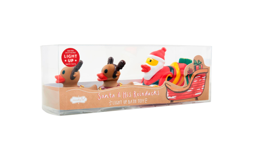 Santa and Reinducks Bath Toy Set