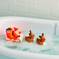 Santa and Reinducks Bath Toy Set